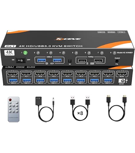 Amazon.com: KVM HDMI 8x1 Multi-Viewer 4K@30Hz | 8-Port HDMI Switch
